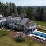 10,909-square-foot Needham mansion with outdoor swimming pool on 4.88-acre lot.