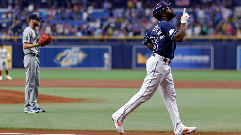 Wander Franco of the Tampa Bay Rays celebrates his two-run homerun in  News Photo - Getty Images