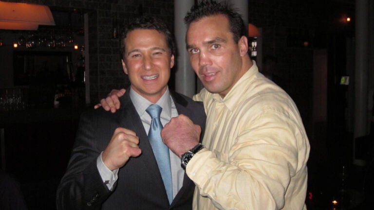 Joe Amorosino and Boxer Joey DeGrandis.
