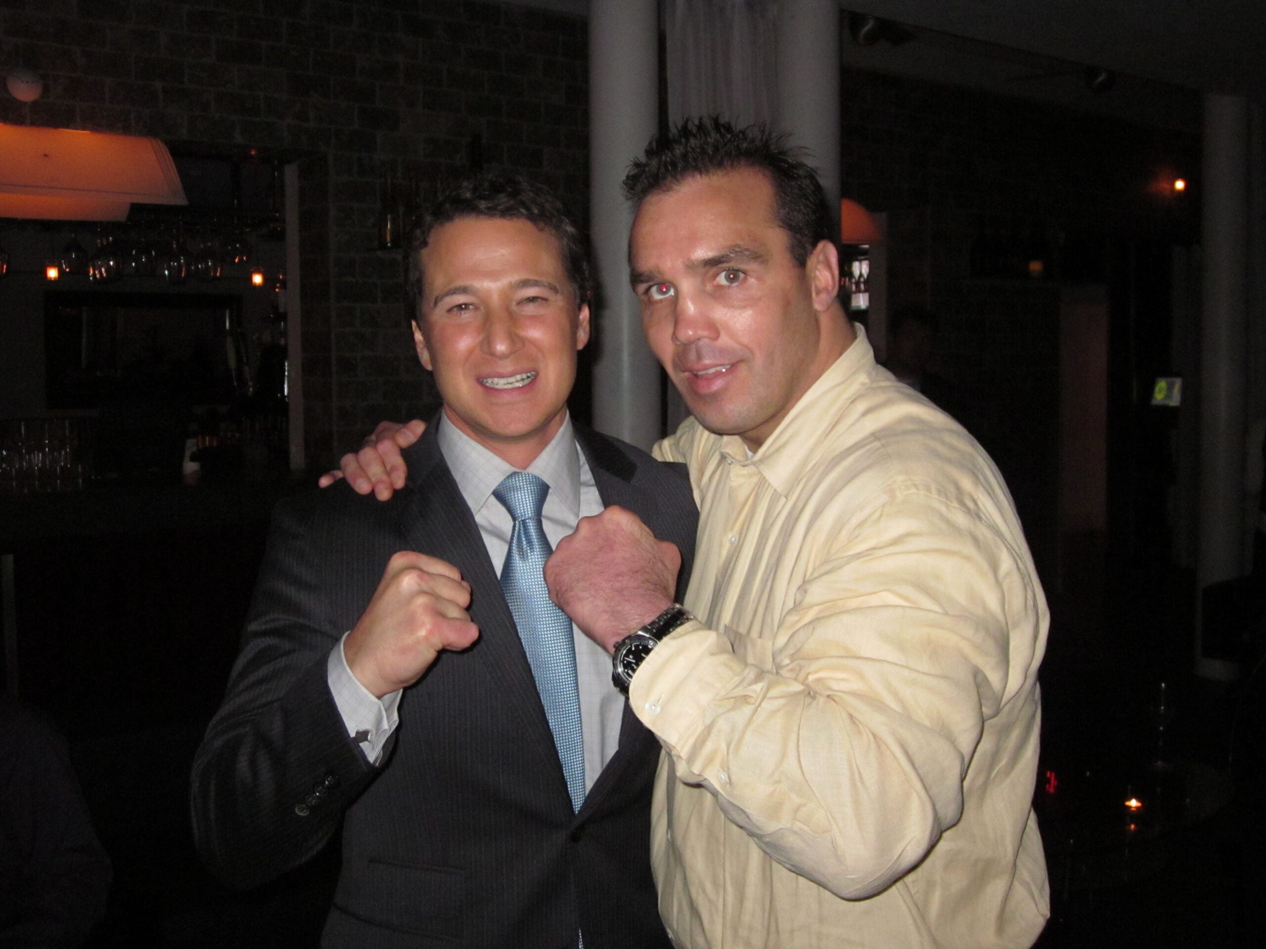 Joe Amorosino and Boxer Joey DeGrandis.