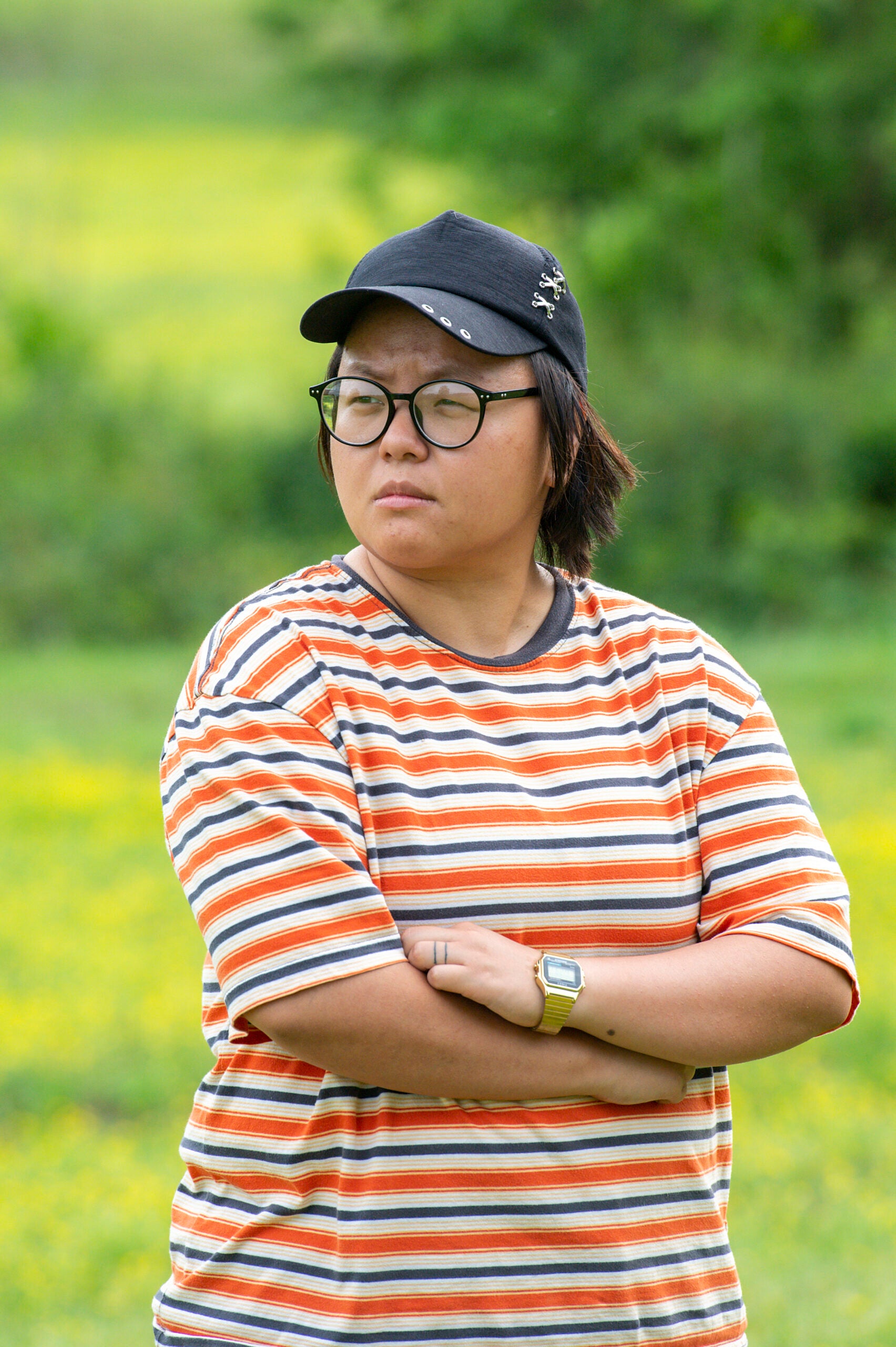D'lite Xiong near her home in Chester, Ark., on May 11, 2023. Xiong, a union supporter, was fired from an Apple store in Kansas City, Mo. several months ago. 