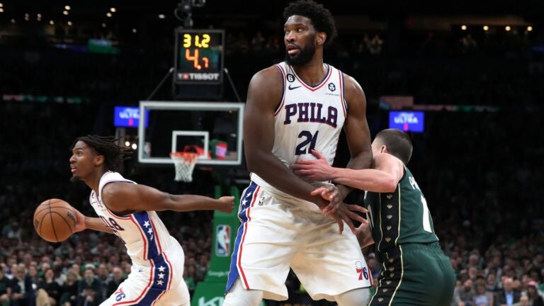 Joel Embiid has been a major problem for the Celtics so far in the 2023 playoffs.