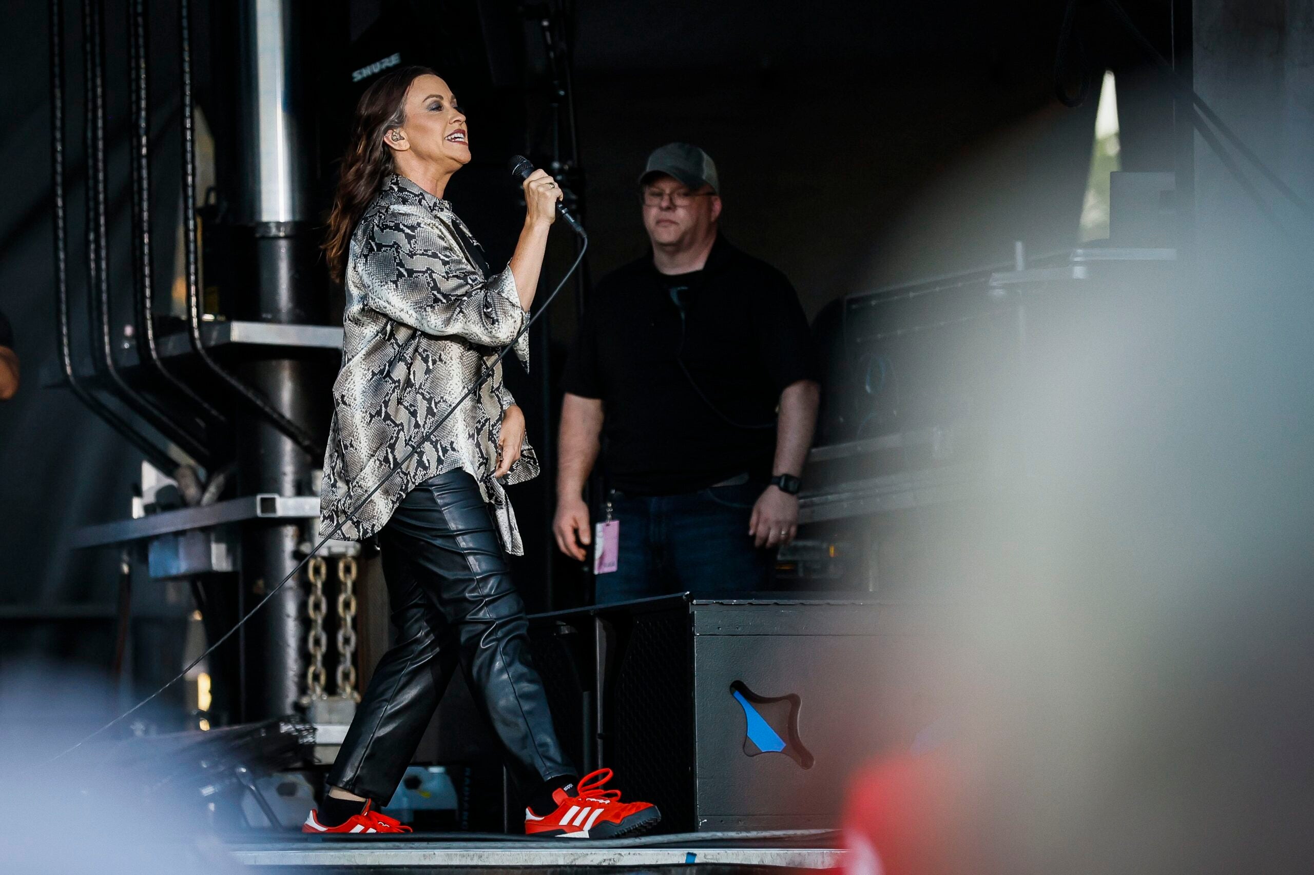 Alanis Morrissette performs at Boston Calling 2023 on Saturday.