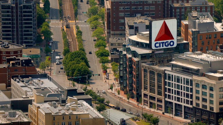 Boston weather , MA. 05/16/23 - Kenmore Square, Commonwealth Avenue, and the Citgo sign.