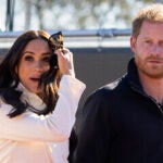 Prince Harry and Meghan Markle, Duke and Duchess of Sussex, visit the track and field events at the Invictus Games in The Hague, Netherlands, Sunday, April 17, 2022.