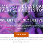 The homepage of Excellent Cannabis Delivery, a fake marijuana dispensary