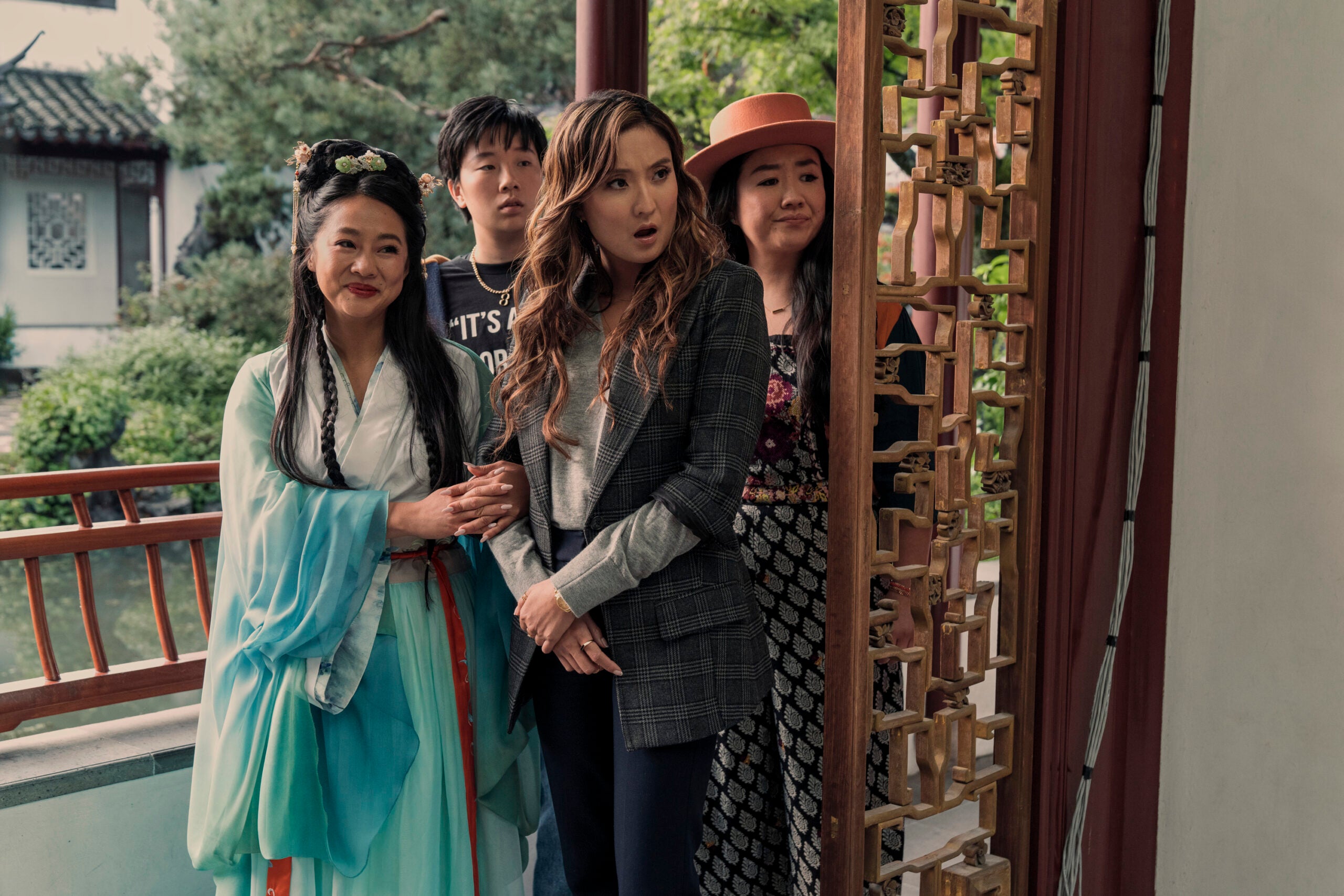 Stephanie Hsu, Sabrina Wu, Ashley Park, and Sherry Cola in "Joy Ride."