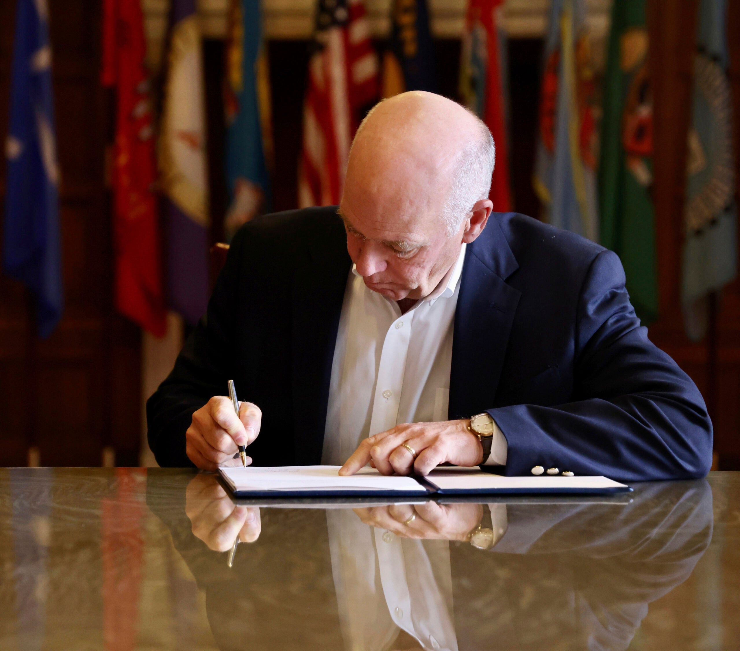 Montana Gov. Greg Gianforte signed a law banning TikTok in the state on Wednesday.