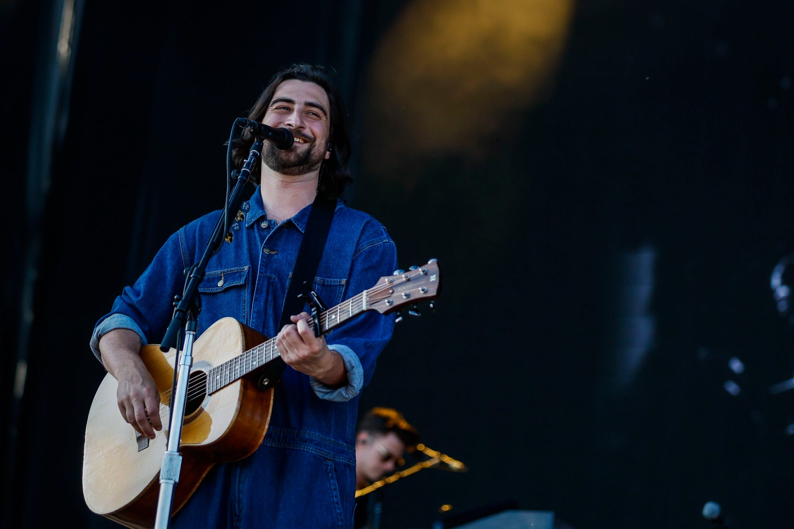 Noah Kahan performs at Boston Calling 2023 on Saturday.