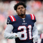 New England Patriots cornerback Jonathan Jones (31) is shown prior to an NFL football game, Sunday, Jan. 1, 2023, in Foxborough, Mass.