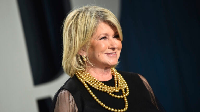 Martha Stewart arrives at the Vanity Fair Oscar Party, Feb. 9, 2020, in Beverly Hills, Calif.
