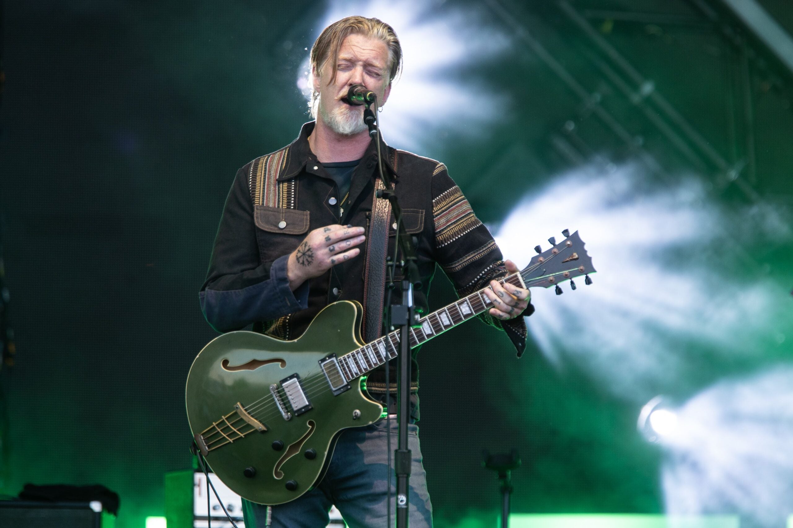 Queens of the Stone Age perform at Boston Calling 2023.