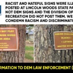 Racist signs in Rhode Island park