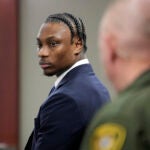 Former Raiders wide receiver Henry Ruggs appearing in court.