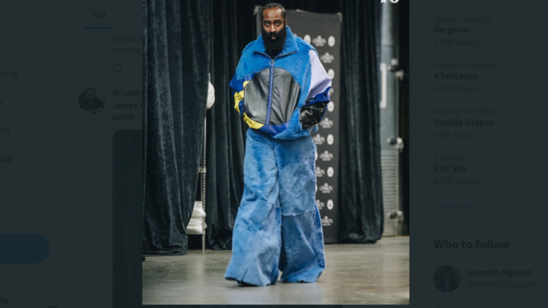 76ers guard James Harden arrived to the arena in style.