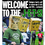 The back page of the New York Daily News, featuring a concerned headline about a recent Aaron Rodgers injury.