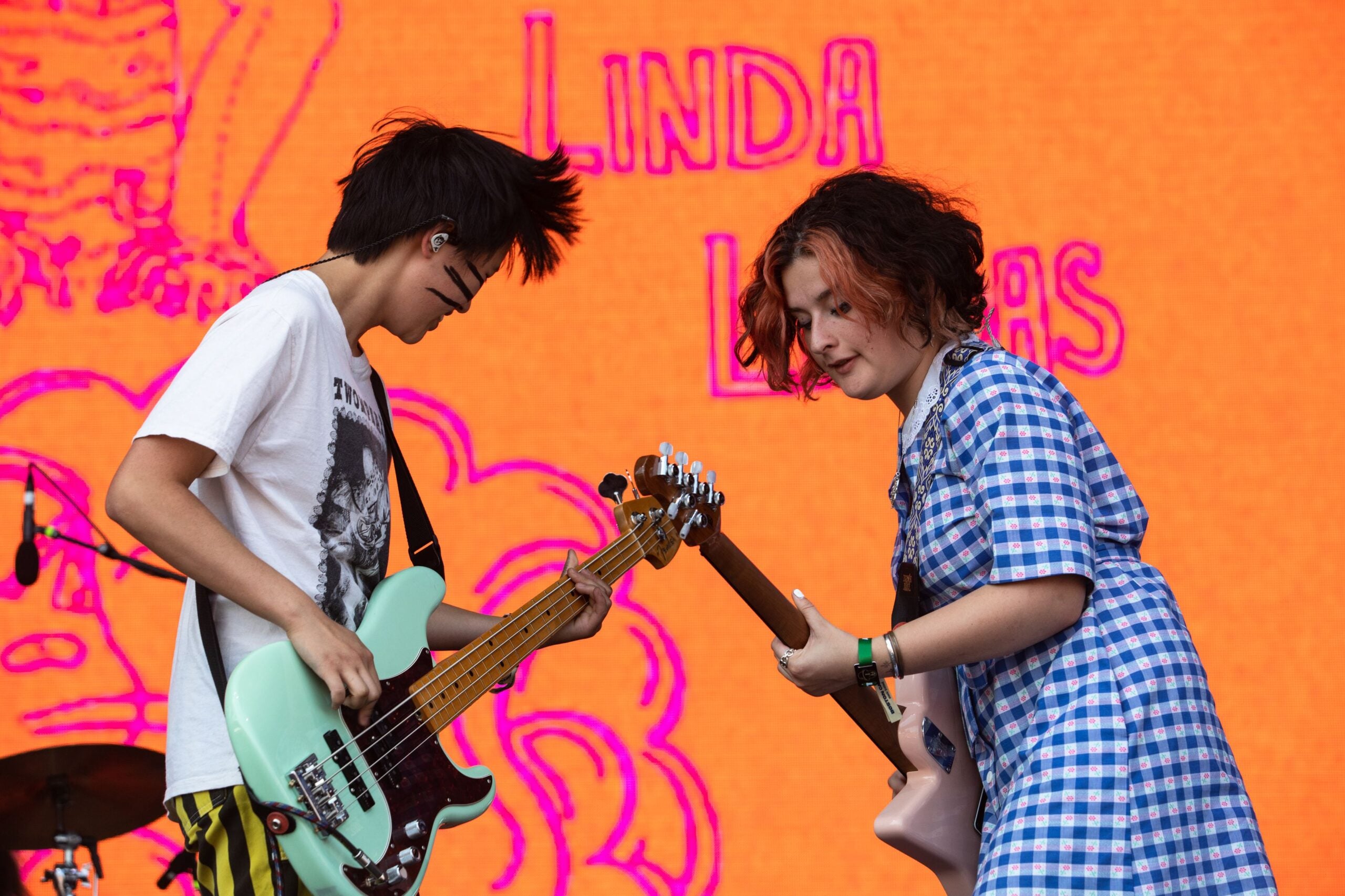 The Linda Lindas perform at Boston Calling 2023.