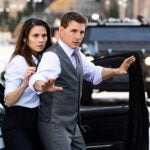 Hayley Atwell and Tom Cruise in "Mission: Impossible — Dead Reckoning, Part One."