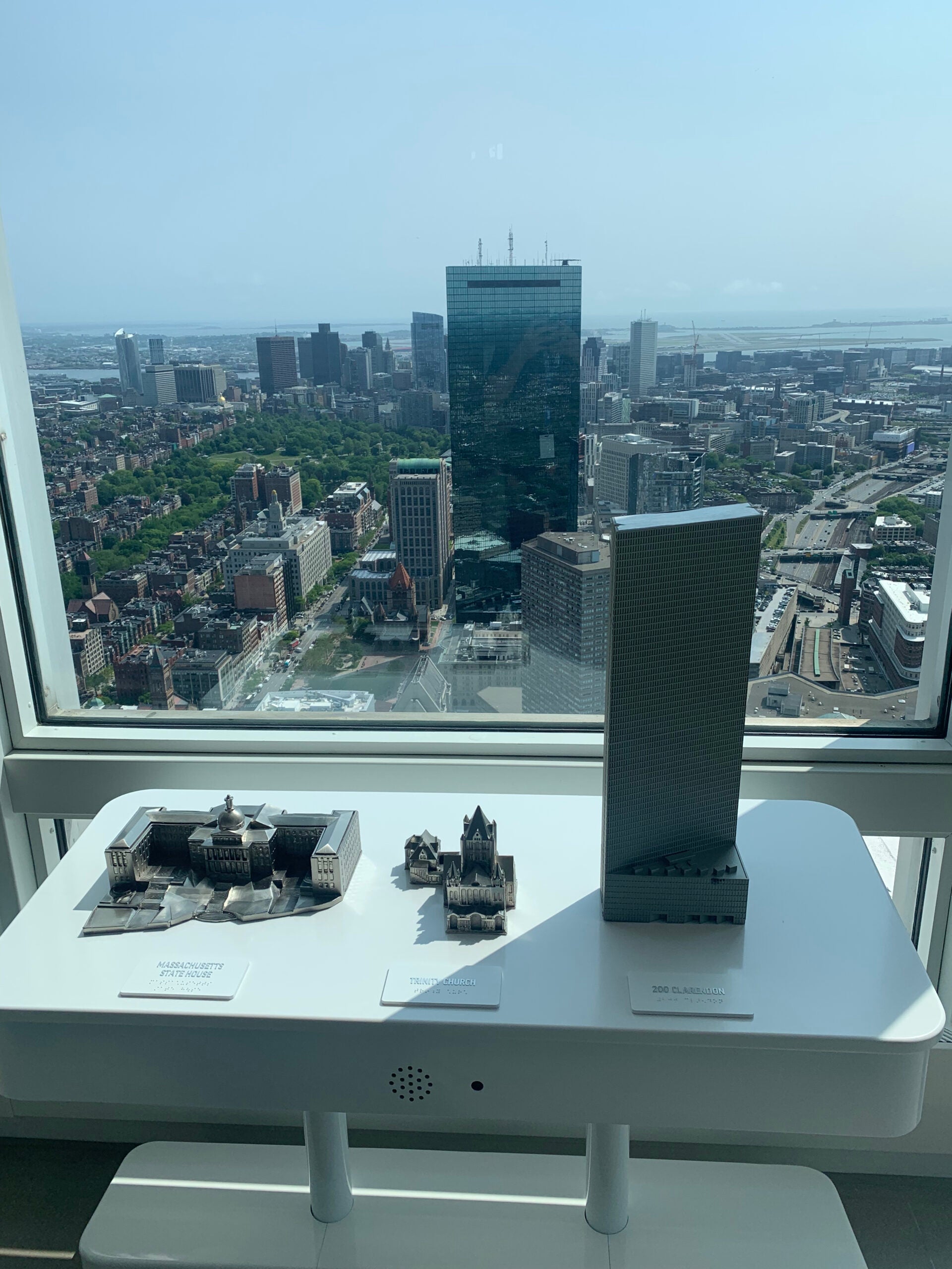 At View Boston, metal sculptures of Boston landmarks were created for those with visual impairments.
