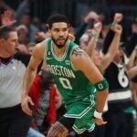 Jayson Tatum during the first quarter of Game 5.