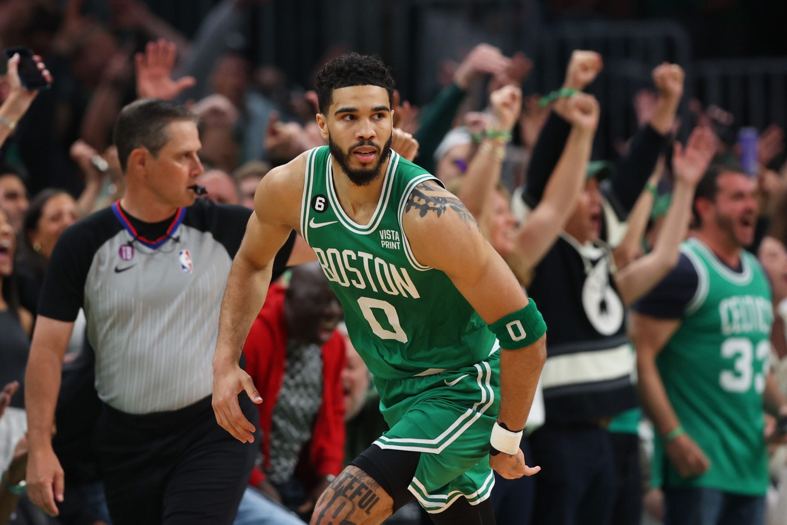 Celtics thrive on 3s, beat Heat 110-97 in Game 5 to extend East finals