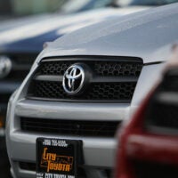 Car Doctor -- The Toyota logo is displayed on the grills of 2010 Toyota RAV4s