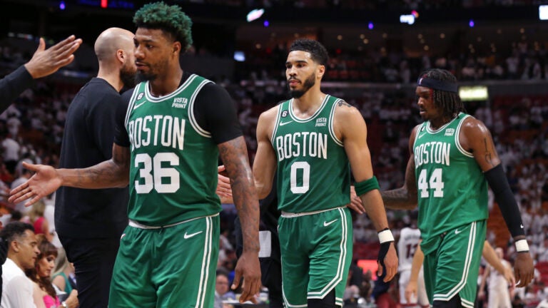 Which players who have played for the Boston Celtics and have hit