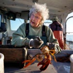 Virginia Oliver, 103, works as a sternman, measuring and banding lobsters off Rockland, Maine.