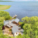 675 Bay Road Duxbury MA front aerial Luxury home