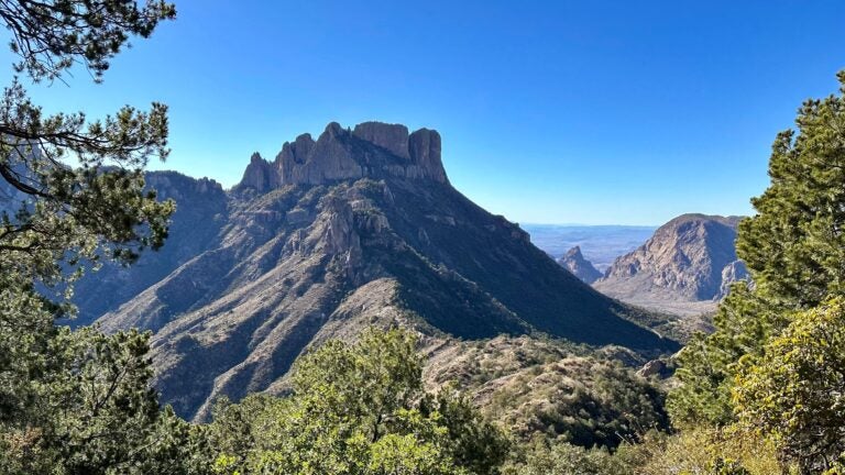 The Chisos Basin at Big Bend National Park in Texas is seen on Jan. 25, 2023.