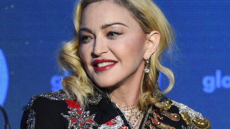 FILE - Madonna appears at the 30th annual GLAAD Media Awards in New York on May 4, 2019, in New York.