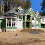 A home under construction is used to illustrate a story on the mortgage rate.