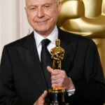 Alan Arkin poses with the Oscar he won for best supporting actor for his work in "Little Miss Sunshine" at the 79th Academy Awards, Sunday, Feb. 25, 2007, in Los Angeles.