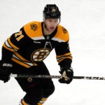 Boston Bruins left wing Taylor Hall (71) during Game 2 in the first round of the NHL hockey playoffs, Wednesday, April 19, 2023, in Boston.