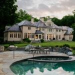 The rear view of 29 Webster Road in Weston which is being sold by Celtics co-owner Stephen Pagliuca.