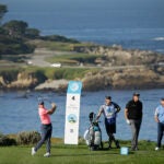 PGA Tour member Rory McIlroy, of Northern Ireland, hits from the fourth tee of the Spyglass Hill Golf Course during the first round of the AT&T Pebble Beach National Pro-Am golf tournament in 2018.