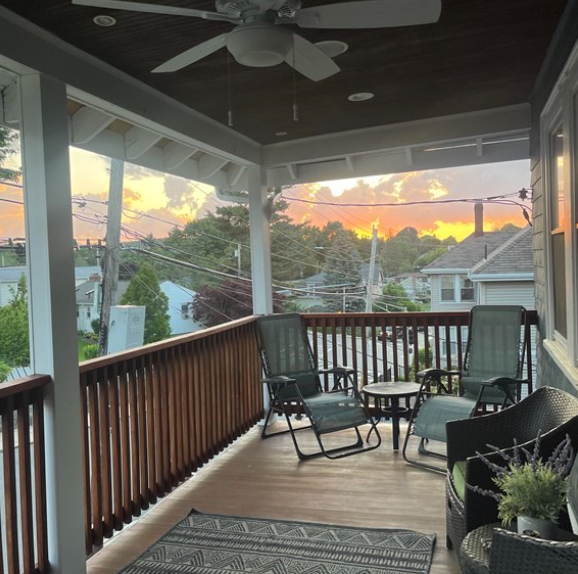 View from upper level porch.