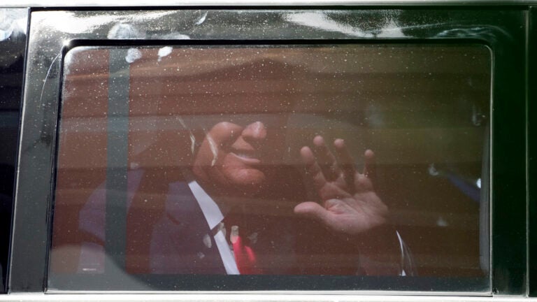 Former President Donald Trump leaves the Wilkie D. Ferguson Jr. U.S. Courthouse, Tuesday, June 13, 2023, in Miami.