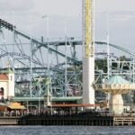 This file photo taken on Sept. 5, 2009, shows the Jetline roller coaster at the Grona Lund amusement park in Stockholm, Sweden.