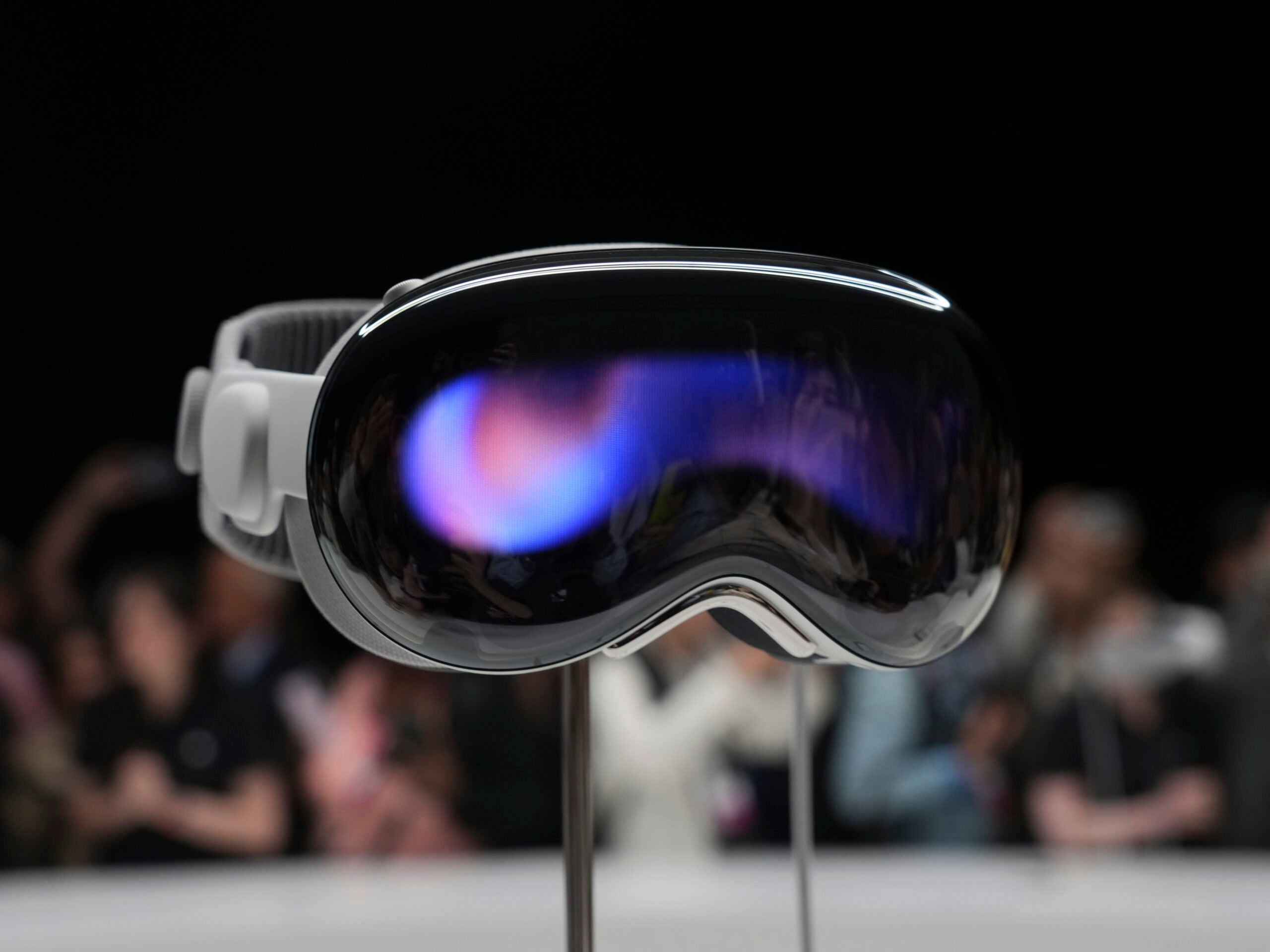 Apple’s Vision Pro headset, a new augmented reality device.