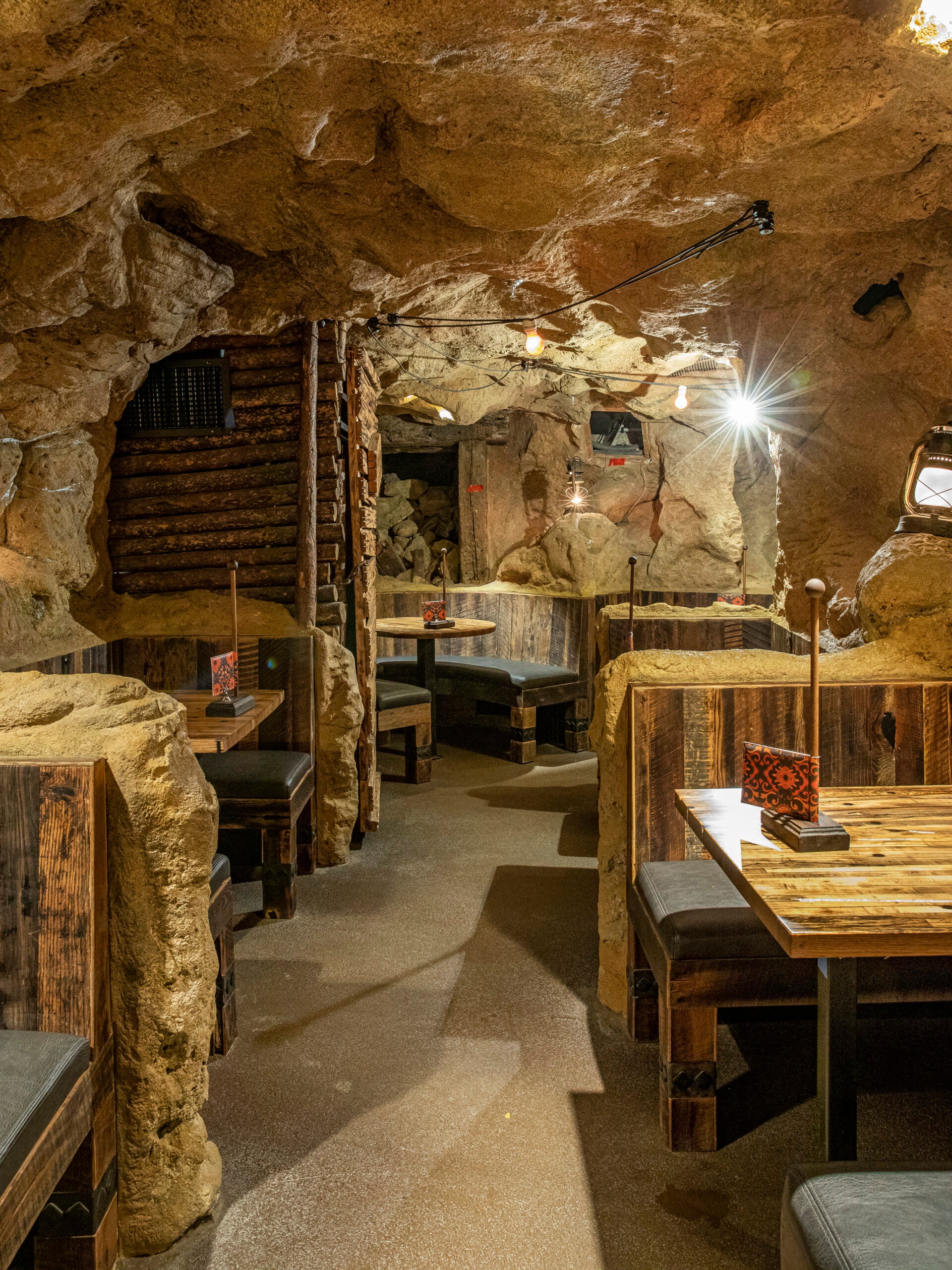 The silver mine room, one of many themed dining areas, at the refurbished Casa Bonita in Lakewood, Colo.
