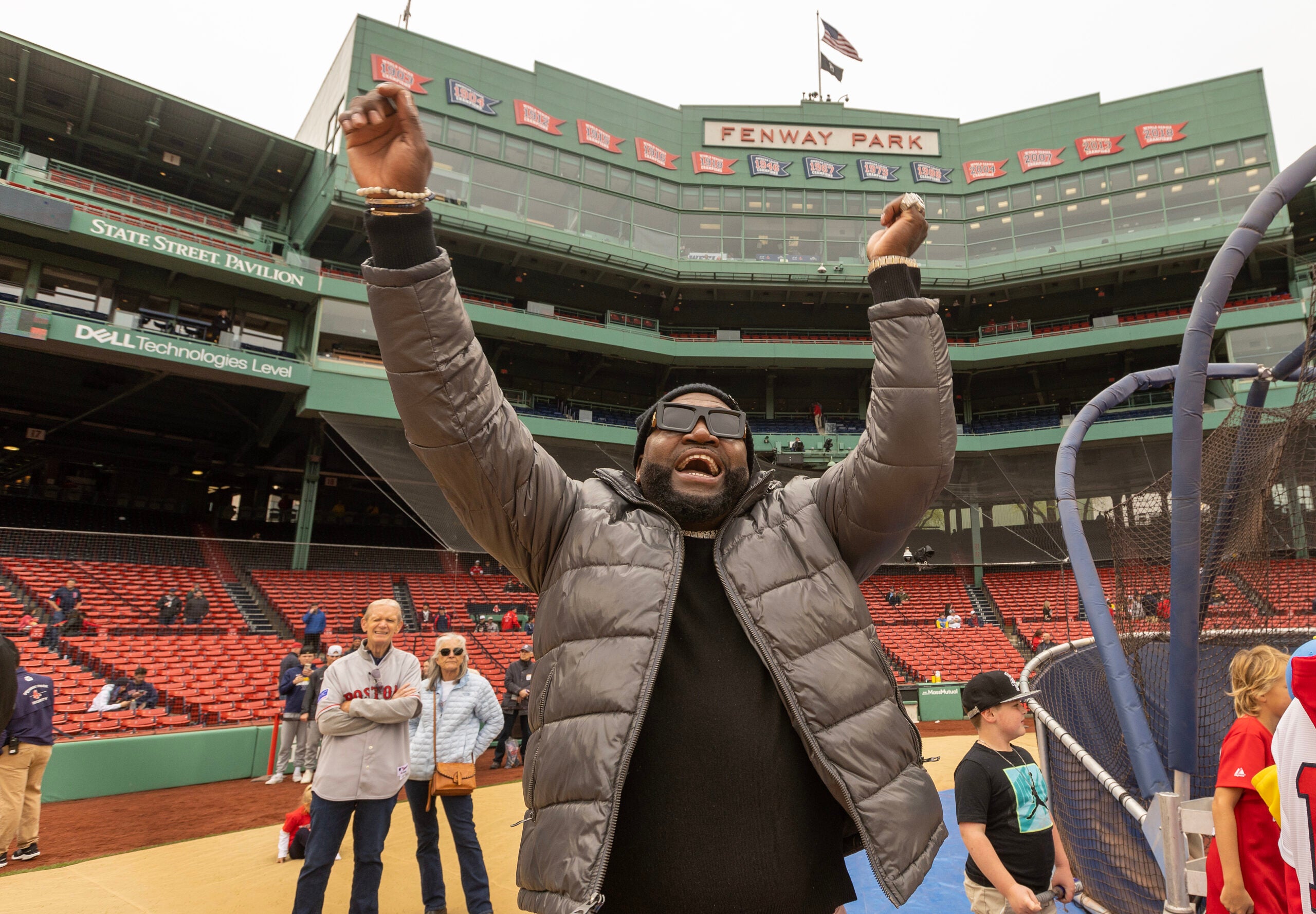 David Ortiz at a reunion of the Red Sox 2013 championship team.