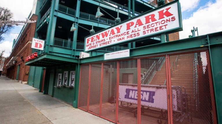 The entrance to Fenway Park in Boston, Massachusetts.