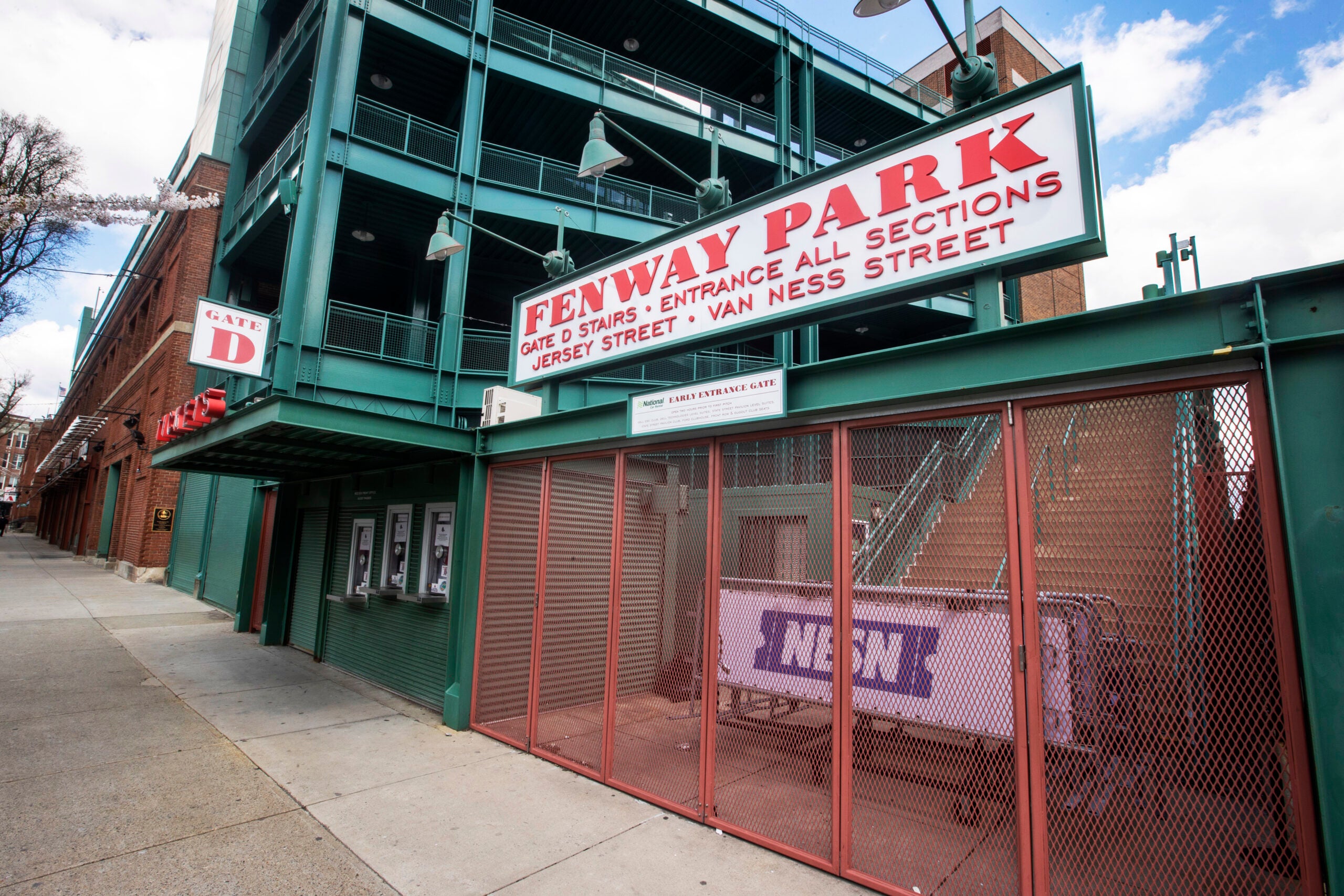 The entrance to Fenway Park in Boston, Massachusetts.