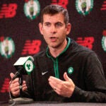 Brighton, MA - 6/1/2023 - 02STEVENS - Celtics president Brad Stevens during a press conference at the Auerbach Center in Brighton, MA.