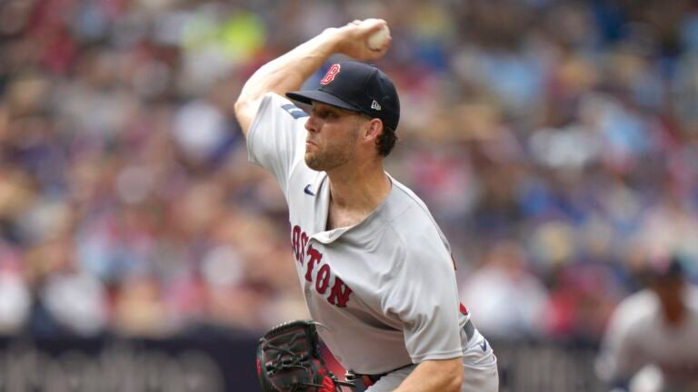 Boston Red Sox pitcher Kutter Crawford deliver to a Baltimore