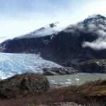 FILE - Chunks of ice float in Mendenhall Lake in front of the Mendenhall Glacier on April 29, 2023, in Juneau, Alaska.