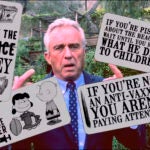 Robert F. Kennedy, Jr. talks about anti-vaccine stickers he’s urging supporters to use.