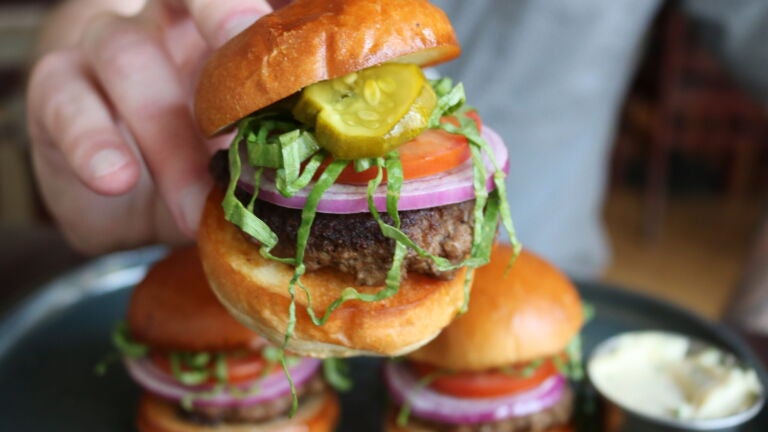 Beef sliders at Fields West.