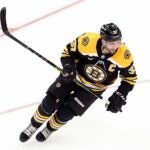 Patrice Bergeron on the ice.